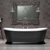Charlotte Edwards Rosemary Gloss Black 1710 x 720mm Freestanding Bath