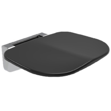 Wall Mounted Black Fold Down Shower Seat - Euroshowers