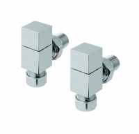 Eastbrook - Chrome Angled square radiator valve (pair)