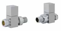 Eastbrook Minimalist Chrome Straight Radiator Valves - Pair