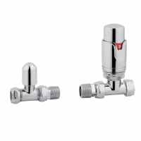 Eastbrook Corner Anthracite Radiator Valves - Pair