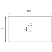 Linear 1700 x 800mm Slim Rectangular Tray & Waste