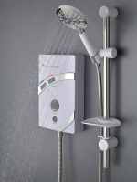 MX Thermo Plus QI Electric Shower - White & Chrome - 9.5kw