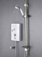 MX Thermostatic Care QI Electric Shower - White & Chrome - 10.5kw