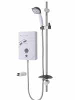 MX Thermostatic Care QI Electric Shower - White & Chrome - 8.5kw