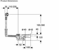 Matt Anthracite Overflow Bath Filler Tap - Abacus