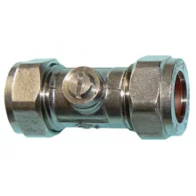 15mm Chrome Plated Brass Isolating Valve - Singles