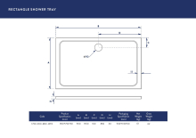 MX Elements 1100 x 800 Anti Slip Rectangular Stone Resin Shower Tray