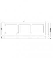 Washington White Bath End Panel 800 - RAK Ceramics