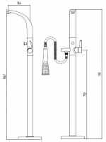 Balfron Wall Mounted Bath / Basin Mixer Taps - HighLife Bathrooms