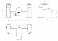 Scudo Muro Black Wall Mounted Basin Mixer Tap