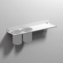 Origins Living Quick Matt White Shelf with Tumbler Holder