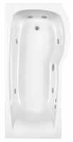 Carron Delta Whirlpool P Shape Shower Bath - 1700 x 800 - 700mm