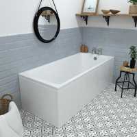 Beaufort Portland 1650 x 700 Beauforte Reinforced Bath With Grips