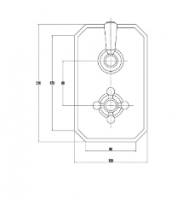 Prestige Concealed Shower Valve - Two Outlets - Sagittarius 