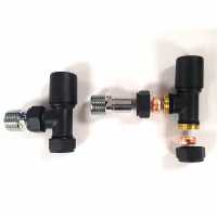 Chrome Angled Radiator Valves - Scudo