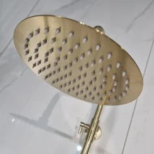 Lancia Core Brushed Nickel Round Rigid Riser Shower