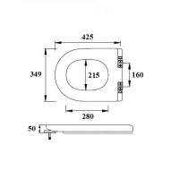 Aros Slimline Soft Close Toilet Seat - Quick Release - Highlife