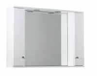 850mm Bathroom Mirror Cabinet With Lights - Gloss White - Elation Ikoma