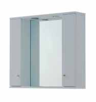 850mm Bathroom Mirror Cabinet With Lights - Pearl Grey Matt - Elation Ikoma