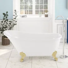 Beaufort Richmond 1620 x 690mm White Tradtional Freestanging Bath