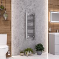 Haddenham Matt White Towel Rail 1200 x 600mm - Eastbrook