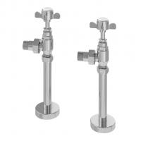 Eastbrook Angled White/Chrome Thermostatic Radiator Valves TRV Inc Lockshield