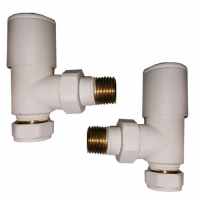 Eastbrook Corner Anthracite Radiator Valves - Pair