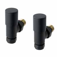 Eastbrook Angled Anthracite Radiator Valves - Pair