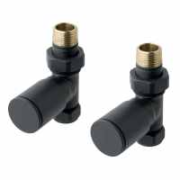 Eastbrook Straight Anthracite Radiator Valves - Pair