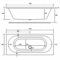 Beaufort Biscay 1700 x 700 Double Ended Bath