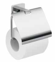 Atena Chrome Toilet Roll Holder with Flap - Origins Living