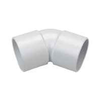 ABS Solvent Fit 40mm - 45 Degree Bend Elbow - White - Waste Pipe