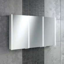 hib Xenon 120 LED Aluminium Triple Mirror Cabinet 