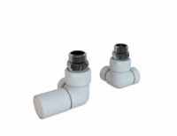 Eastbrook Corner Black Radiator Valves - Pair