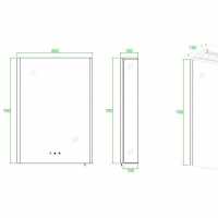 Scudo Prospr Bluetooth LED Mirrored Bathroom Cabinet - Double Door - 600 x 700mm