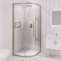 Vantage 2000 Brushed Brass Quadrant Shower Enclosure 900mm