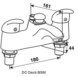 Burlington Anglesey Deck Mounted Bath Shower Mixer Tap - AN15