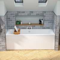 Beaufort Portland 1800 x 800 Beauforte Reinforced Bath With Grips