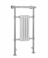 Traditional 4 Column Radiator/Towel Warmer - Chrome/White