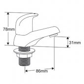 Francis Pegler Haze Eco Monobloc Basin Mixer Tap (Triple Action)