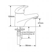 Sagittarius Pablo Monobloc Basin Mixer Tap with Sprung Waste