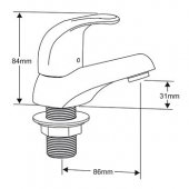 Francis Pegler Strata Chrome Mini Monobloc Basin Mixer Tap