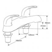 Francis Pegler Haze Deck Dual Flow Bath Filler Tap