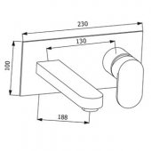 Sagittarius Oveta Wall Mounted 3 Hole Basin Mixer Tap