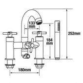 Francis Pegler Xia Four Hole Bath Shower Mixer Tap - Product Discontinued