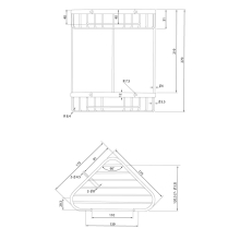 Forest 1-Tier Corner Shower Storage - Black
