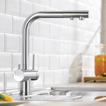 Abode Althia Single Lever Brushed Nickel Kitchen Tap