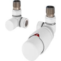 Darlington Corner Designer TRV with Lockshield 15mm Matt White