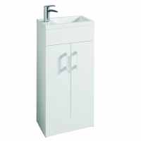 Lomond 400 Cloakroom Vanity Unit - White - Highlife Bathrooms